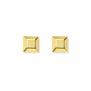 Kate Spade Gold Tone Pyramid Square Stud Earrings